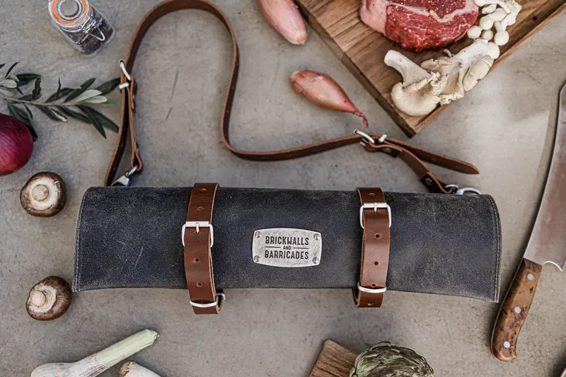 "The Classic Knife Roll" 12-Sloth Leather Knife Bag - Vintage 1