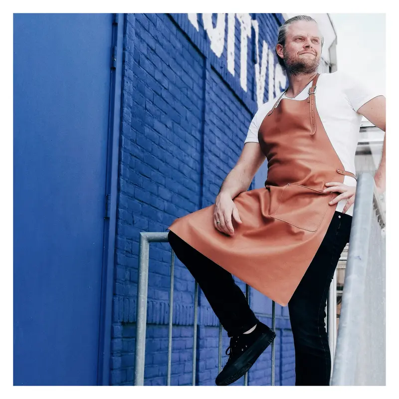 "The Identity" Leather Cooking Apron 5