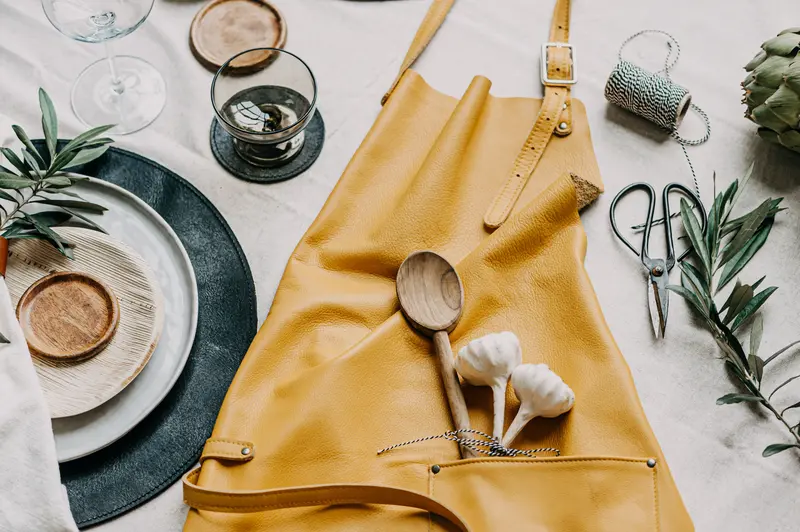 "The Identity" Leather Cooking Apron 6