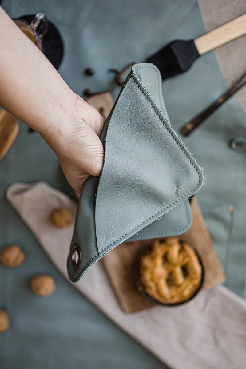 "The Identity Potholder" Leather Potholder 1