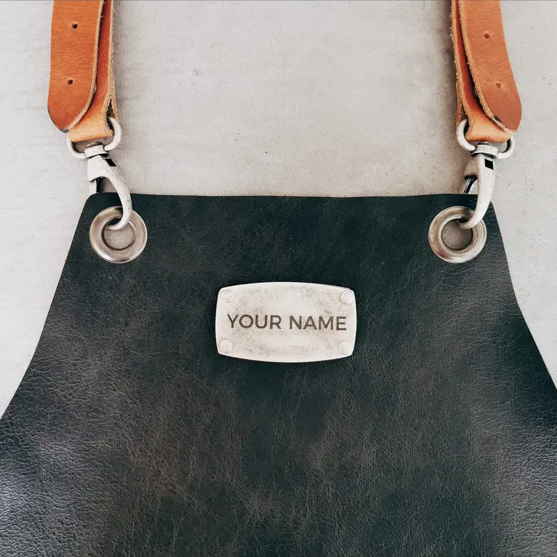 "The Premium X-Cross" - Leather Apron With Your Name On It 1