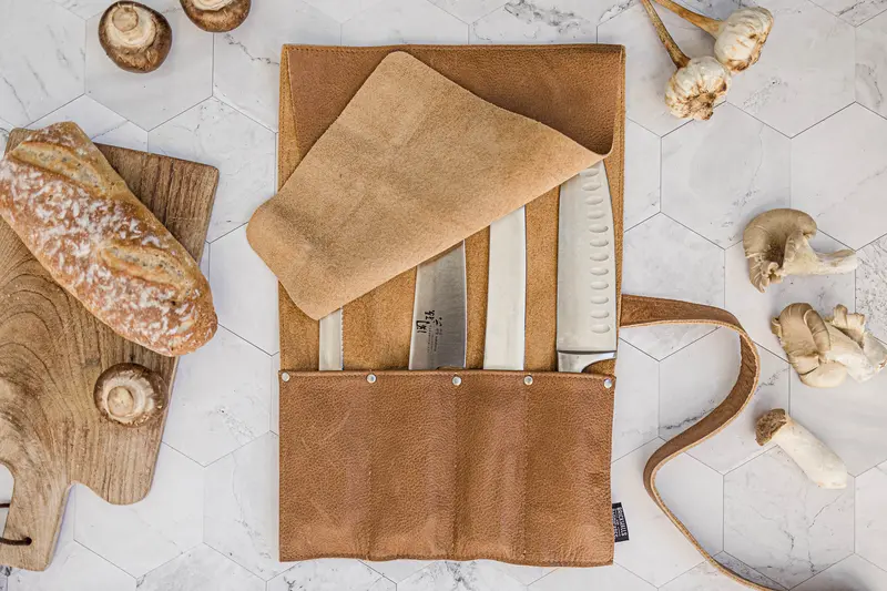 "The Savage Knife Pouch" - 4 Sloth Leather Knife Roll 1