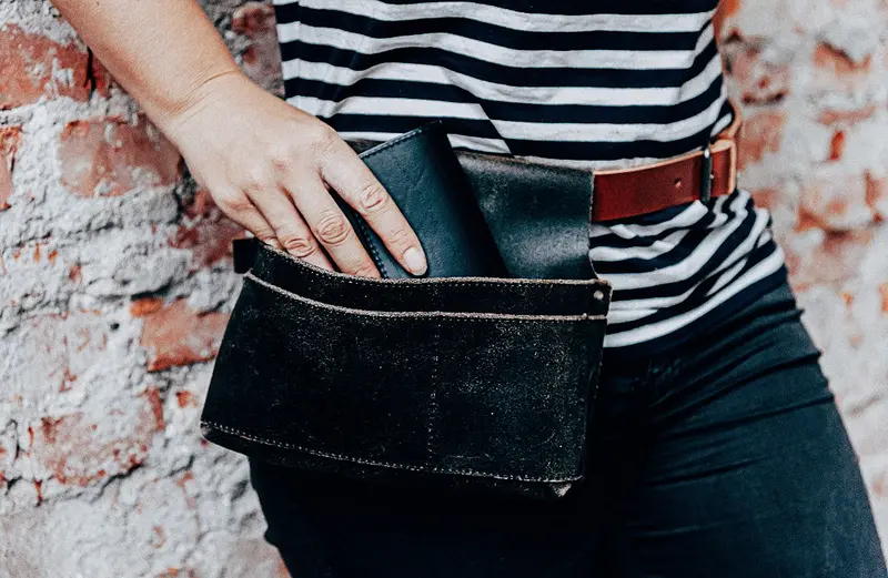 "The Waiter Pouch Wide" Leather Gastro Utility Pouch 1