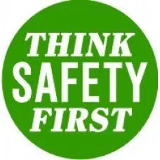 Think Safety First Hard Hat Sticker 1