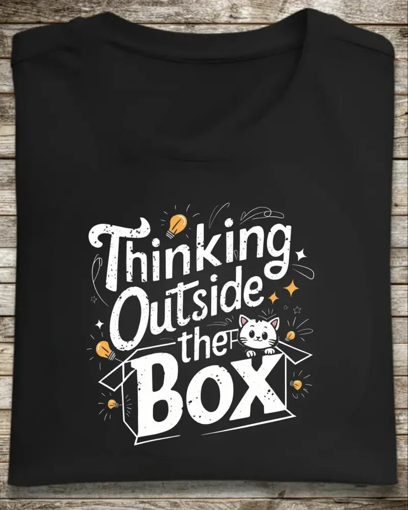 Thinking Out Of Box Cotton T-Shirt 1