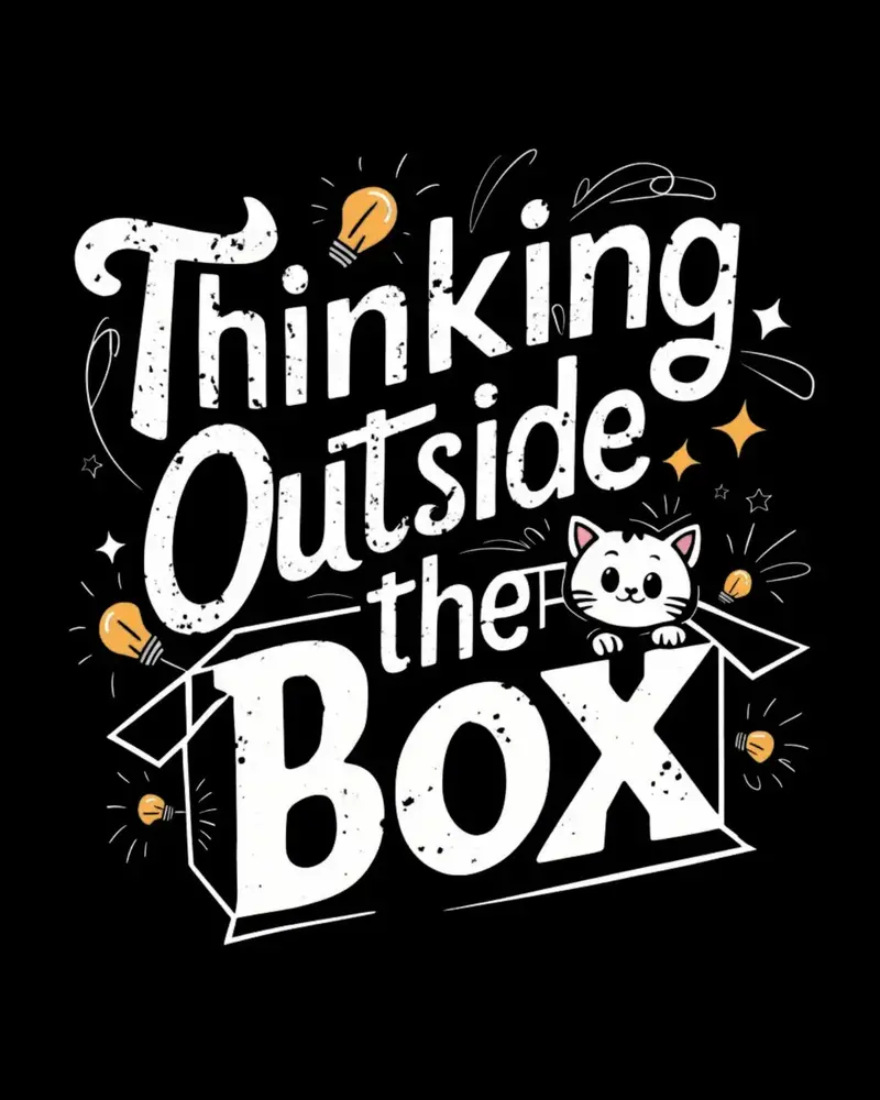 Thinking Out Of Box Cotton T-Shirt 2