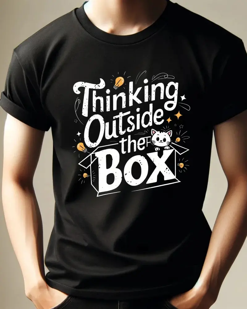Thinking Out Of Box Cotton T-Shirt 4