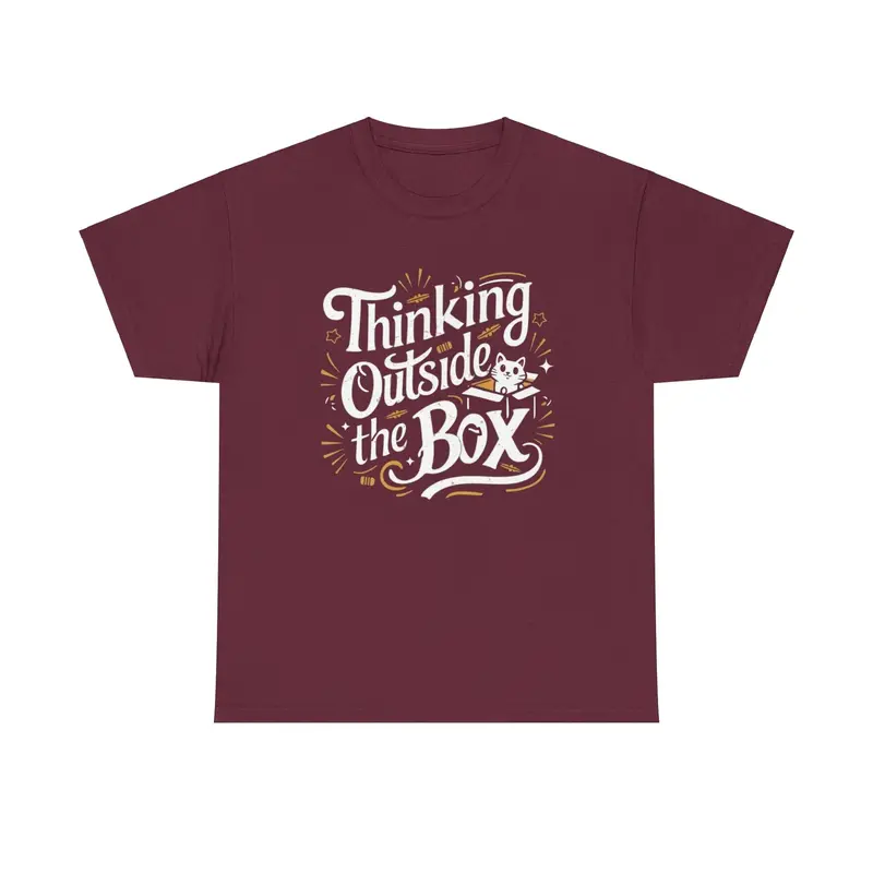 Thinking Out Of Box Cotton T-Shirt 7
