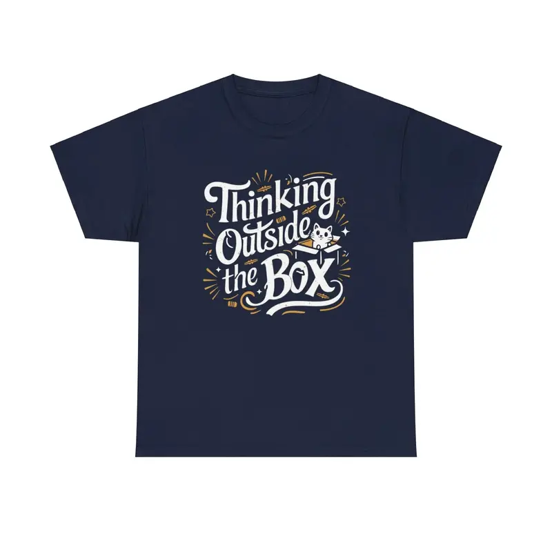 Thinking Out Of Box Cotton T-Shirt 8