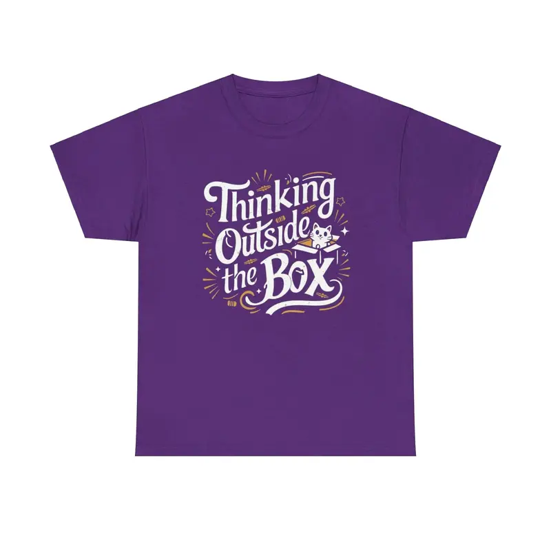 Thinking Out Of Box Cotton T-Shirt 9