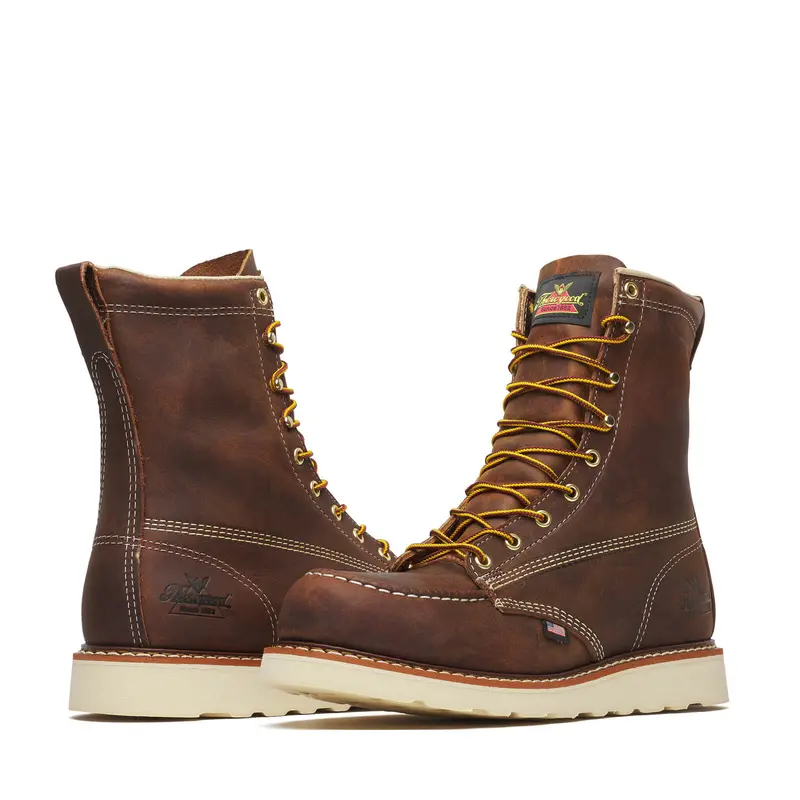 Thorogood 8" Crazyhorse Moc Toe Safety Boots #804-4478 3