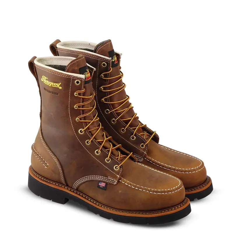 Thorogood 8 Moc Steel Toe Waterproof Heeled Work Boot #804-3898 1