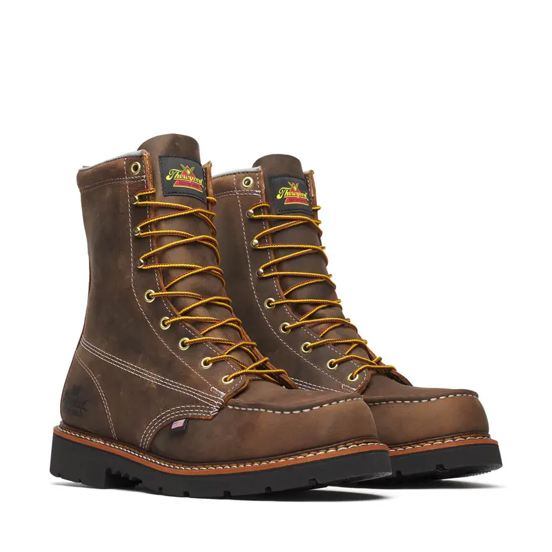 Thorogood American Heritage – 8″ Crazy Horse Steel Moc Toe Blk 90 #804-4398 1