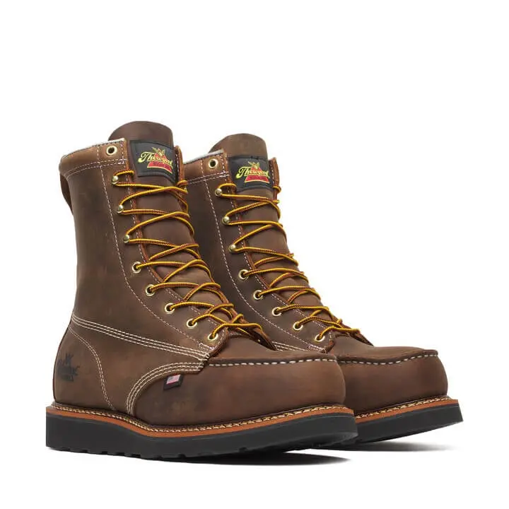 Thorogood American Heritage – 8″ Trail Crazy Horse Black Heel Safety Toe – Moc Toe Maxwear Wedge #804-4235 1