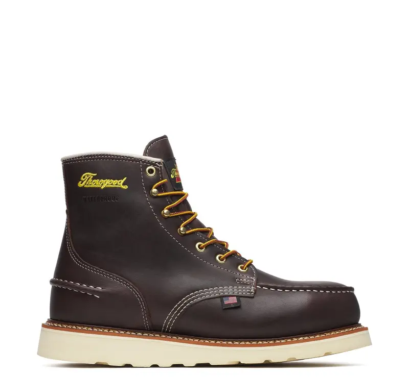 Thorogood Men's 1957 Series 6" Moc Toe Waterproof Maxwear Wedge Steel Toe Boot 1