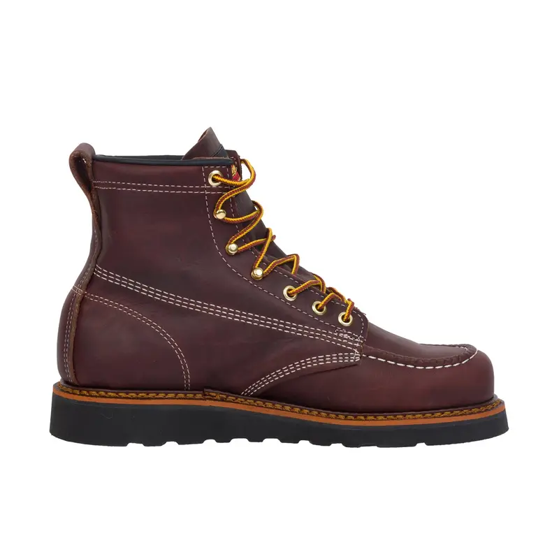 Thorogood Men's American Heritage 6" Moc Toe Black Wedge Boot 1