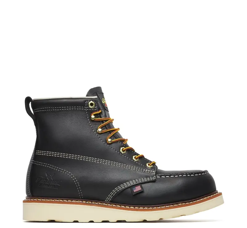 Thorogood Men's American Heritage Maxwear Wedge™ 6" Steel Toe Work Boot_Black 1