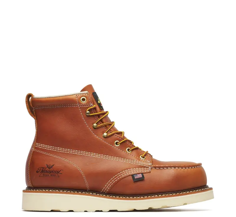 Thorogood Men's American Heritage Maxwear Wedge 6" Steel Toe Work Boot_Tobacco 1