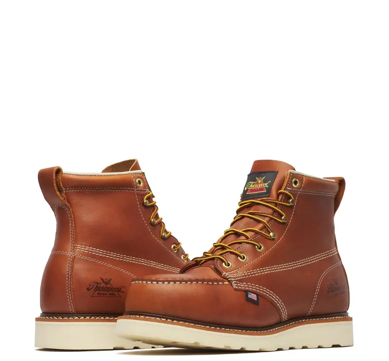 Thorogood Men's American Heritage Maxwear Wedge 6" Steel Toe Work Boot_Tobacco 3