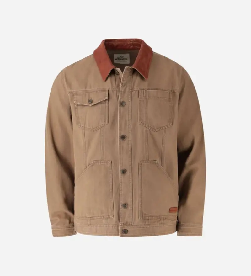 Thorogood Men's Stone Wash Canvas Button-Down Trucker Jacket 1