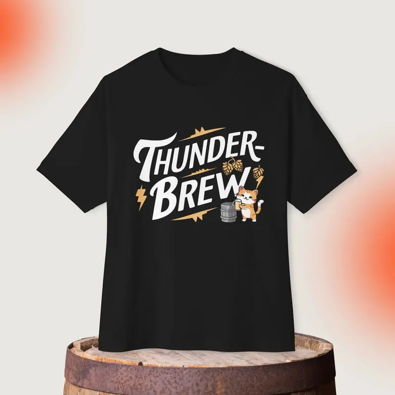 Thunder Brew Unisex Beerlover Oversized Boxy Tshirt 1