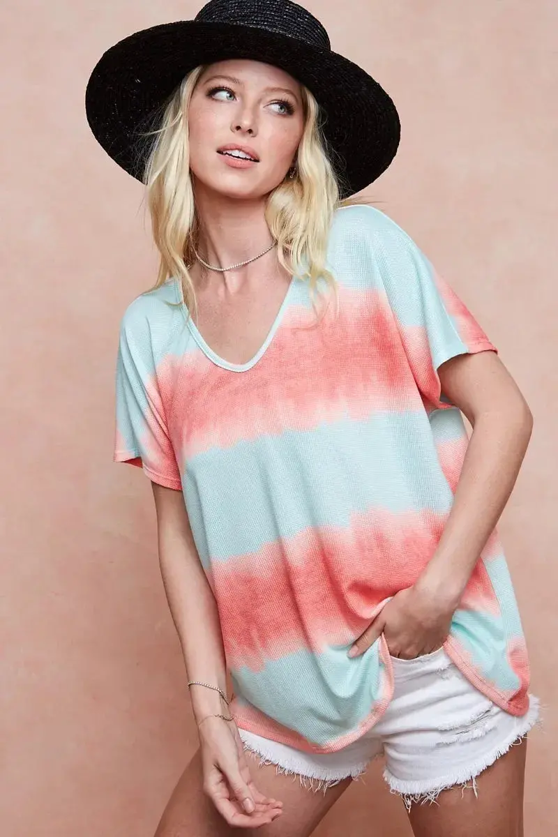 Tiedye Printed Hacci Knit Top 1