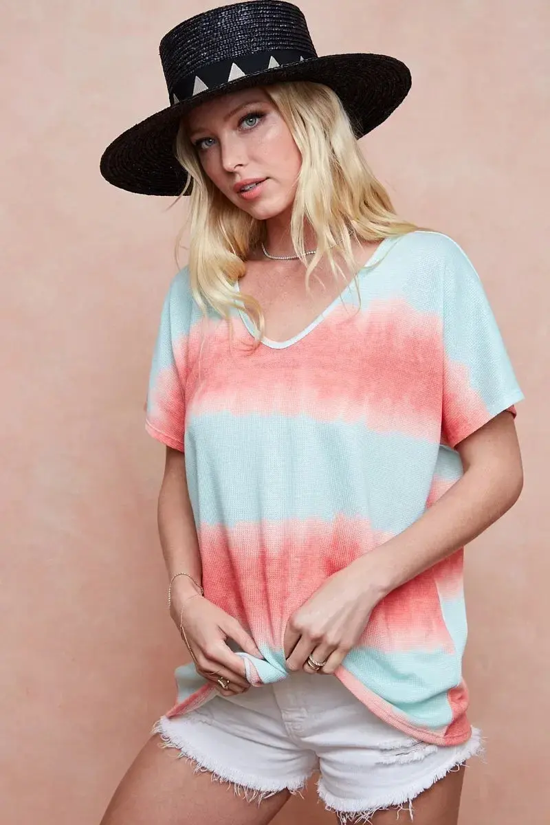 Tiedye Printed Hacci Knit Top 2