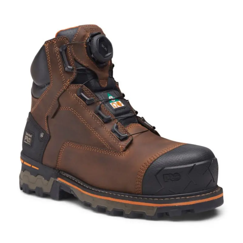 Timberland Pro Boondock Boa® Men's 6" Waterproof Composite Toe Safety Boot - Tb0a66kyem4 Brown 1
