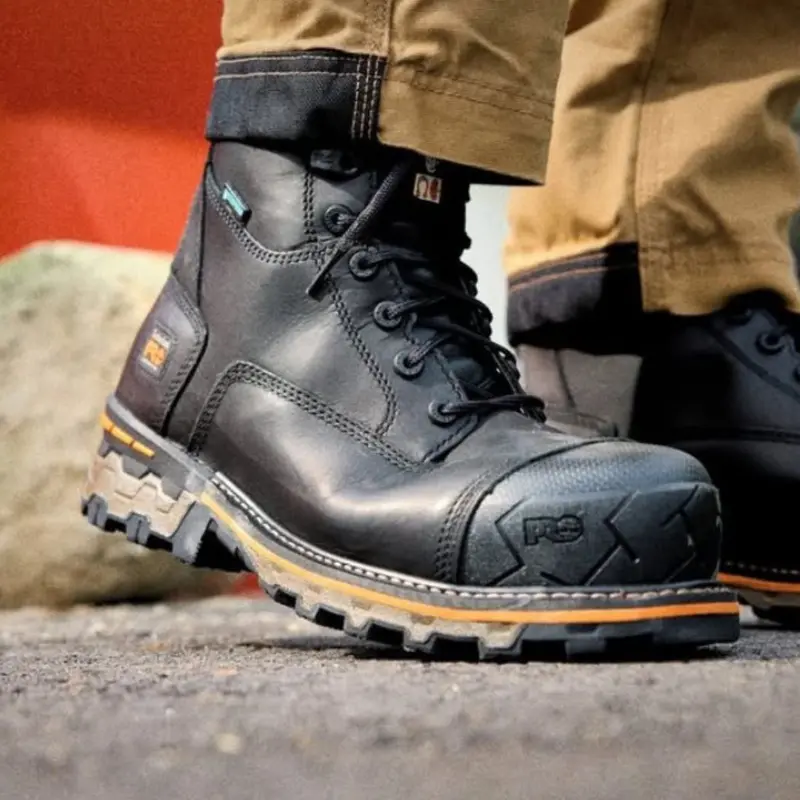 Timberland Pro Boondock Men's 8" Waterproof Composite Toe Safety Boot 89645 - Black 1