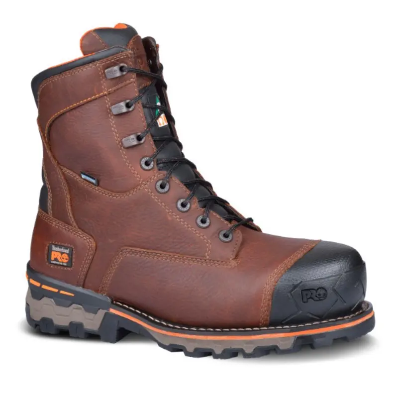 Timberland Pro Boondock Men's 8" Waterproof Composite Toe Safety Boot 89646 - Brown 1