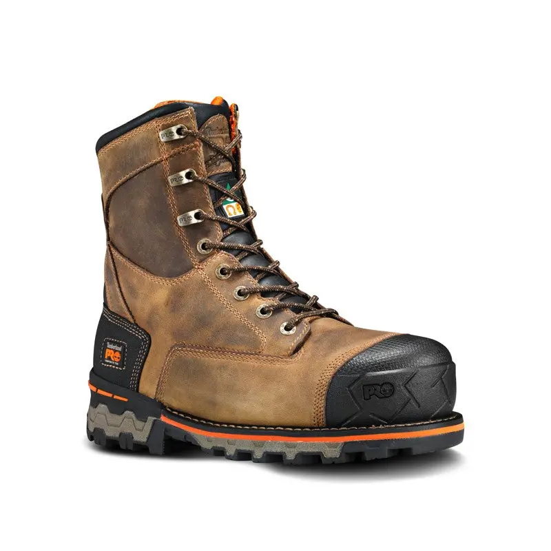 Timberland Pro Boondock Unlined Men's 8" Composite Toe Work Boot Tb0a1v3w270 - Brown 1