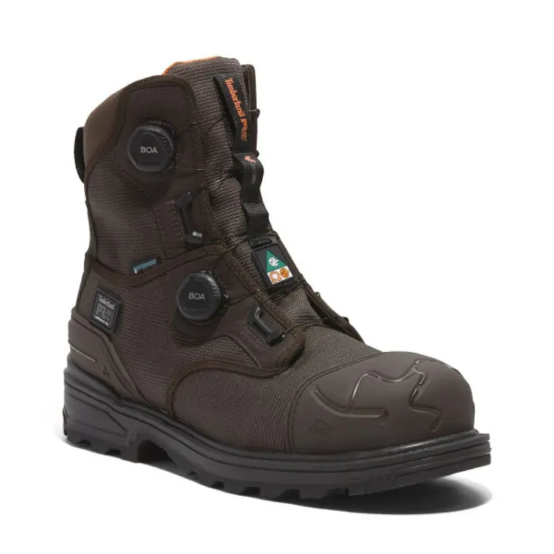 Timberland Pro Magnitude Boa® Men's 8" Waterproof Composite Toe Work Boot - Tb0a66mkele Brown 1