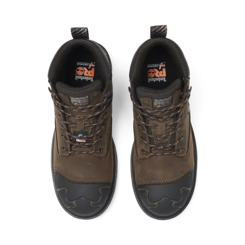 Timberland Pro Magnitude Men's 6" Waterproof Composite Toe Work Boot Tb0a61uf214 - Brown 6