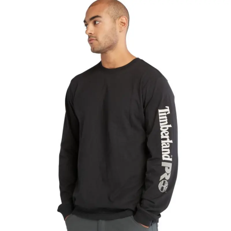 Timberland Pro Men's Core Logo Long-Sleeve T-Shirt - Black 2