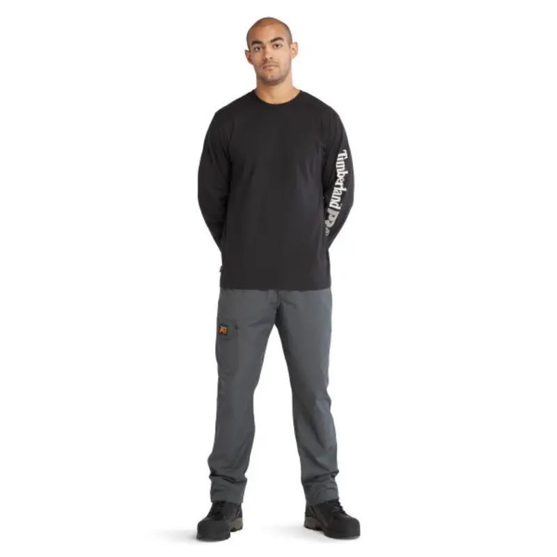 Timberland Pro Men's Core Logo Long-Sleeve T-Shirt - Black 3