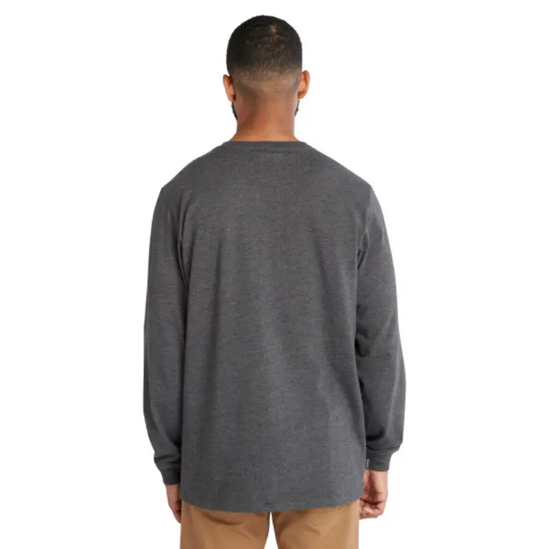 Timberland Pro Men's Core Logo Long-Sleeve T-Shirt - Grey Heather 2
