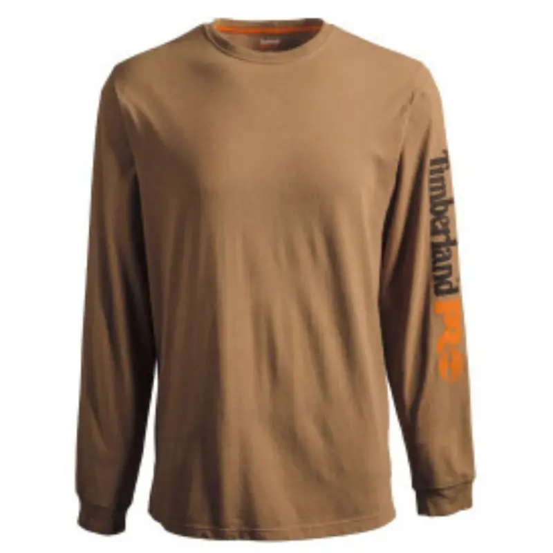 Timberland Pro Men's Core Logo Long-Sleeve T-Shirt - Wheat 1