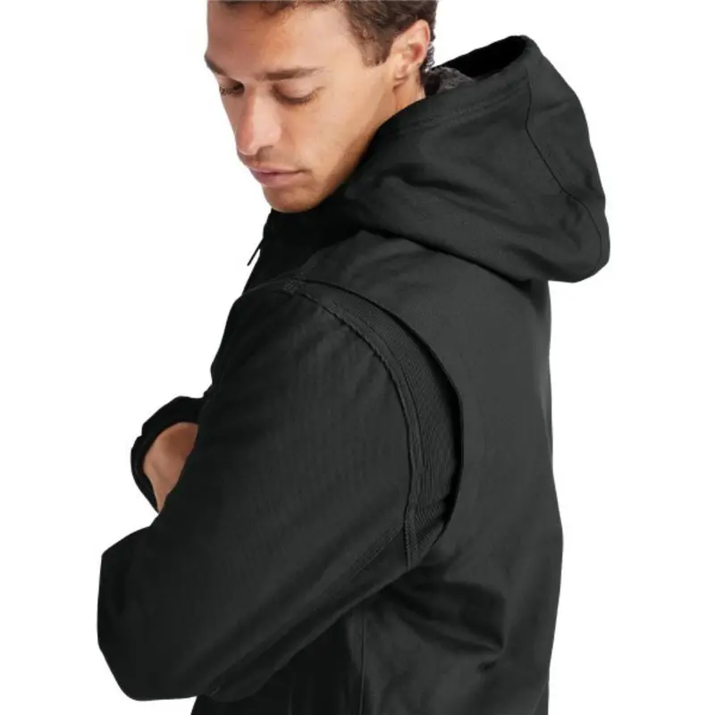 Timberland Pro® Men's Gritman Lined Canvas Hooded Jacket - Black Tb0a1vb4015 2