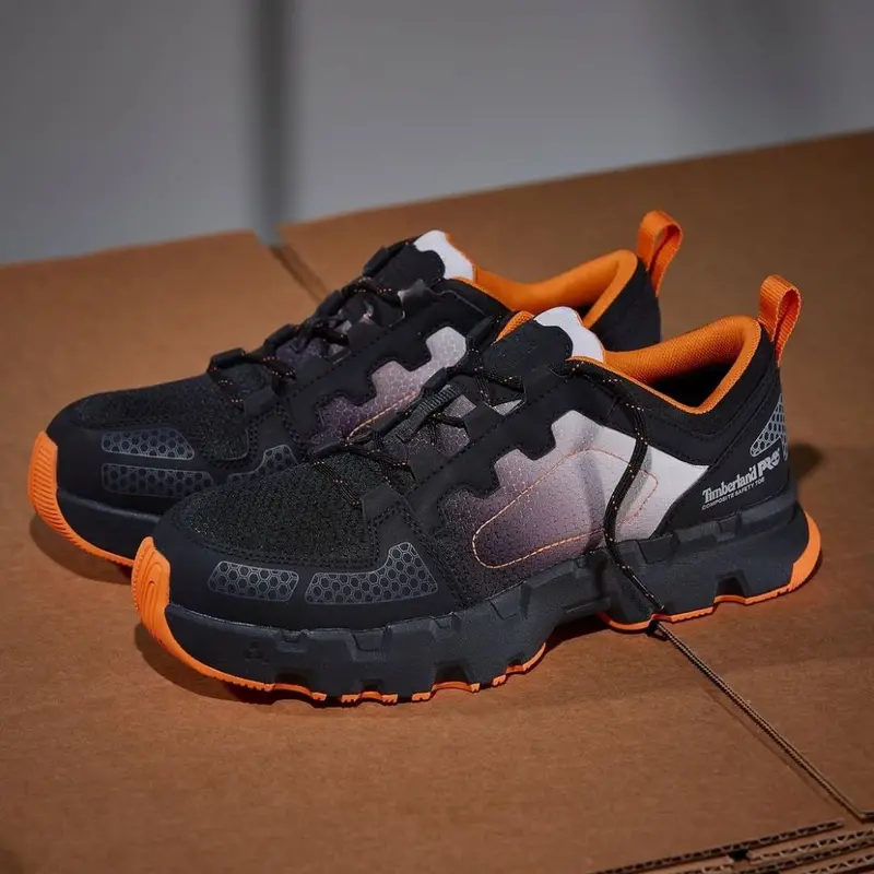 Timberland Pro Men's Powertrain Ev Composite Toe Athletic Work Shoe Tb0a66skeem - Black/Orange 2