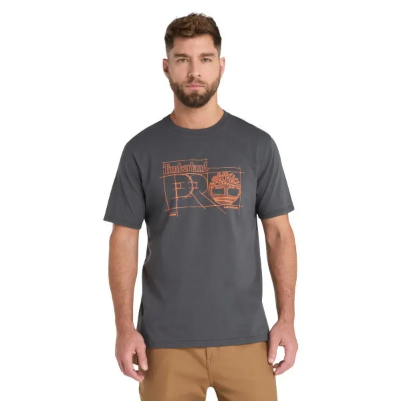 Timberland Pro® Men's Short-Sleeve Innovation Pro Blueprint Work T-Shirt - Asphalt 1