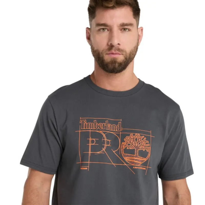 Timberland Pro® Men's Short-Sleeve Innovation Pro Blueprint Work T-Shirt - Asphalt 4