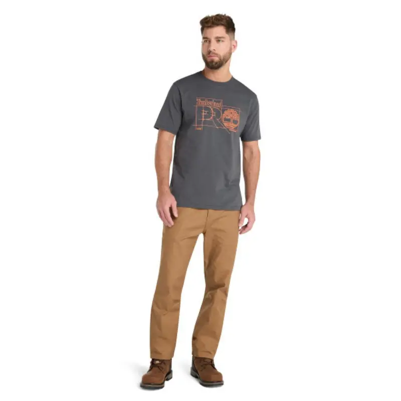 Timberland Pro® Men's Short-Sleeve Innovation Pro Blueprint Work T-Shirt - Asphalt 5