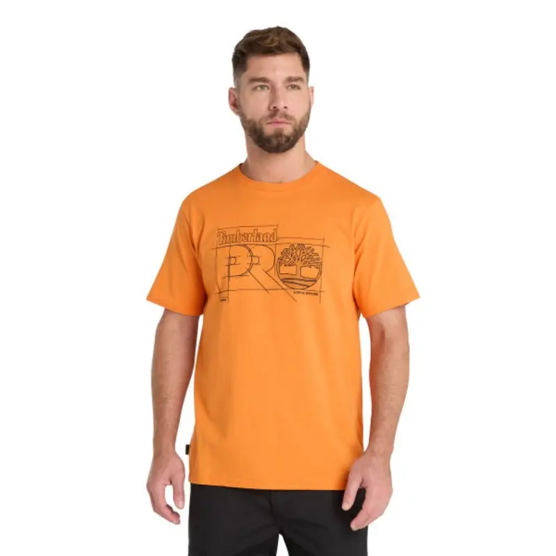 Timberland Pro® Men's Short-Sleeve Innovation Pro Blueprint Work T-Shirt - Orange 1