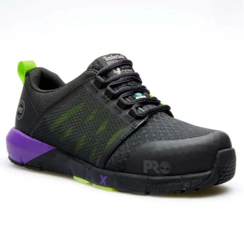 Timberland Pro Radius Women's Athletic Composite Toe Work Shoe Tb0a285z001 - Black/Purple 2
