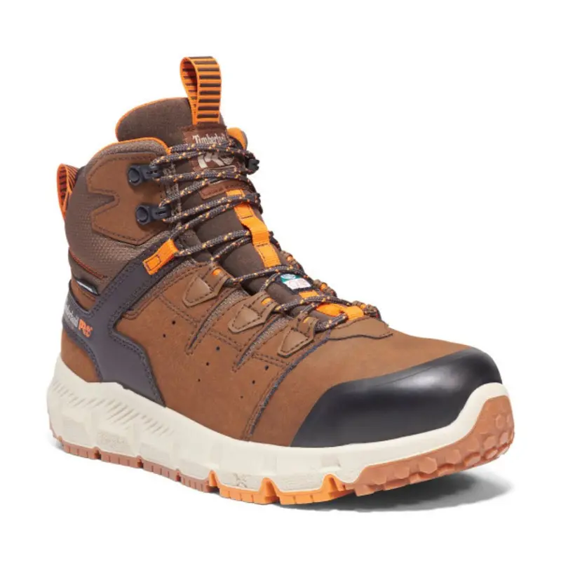 Timberland Pro Tempe Men's Waterproof 6" Alloy Toe Work Boot Tb0a63xbepb - Brown 1