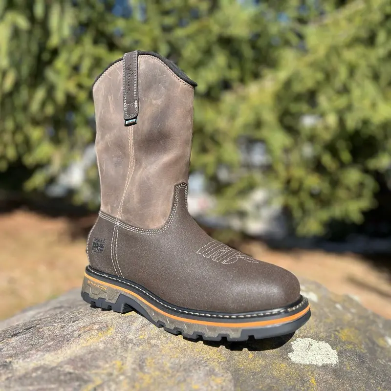 Timberland Pro® True Grit Men's Pull-On Waterproof Composite Toe Safety Boot Tb0a5u6y214 - Brown 1