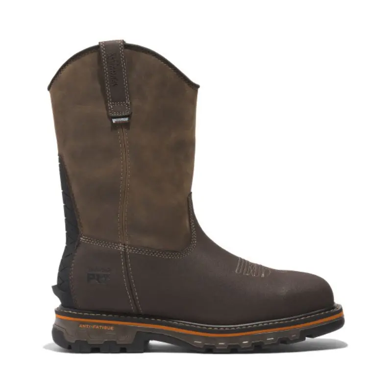 Timberland Pro® True Grit Men's Pull-On Waterproof Composite Toe Safety Boot Tb0a5u6y214 - Brown 3