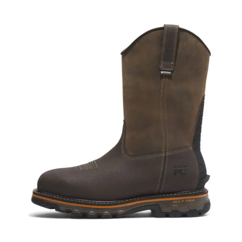 Timberland Pro® True Grit Men's Pull-On Waterproof Composite Toe Safety Boot Tb0a5u6y214 - Brown 4