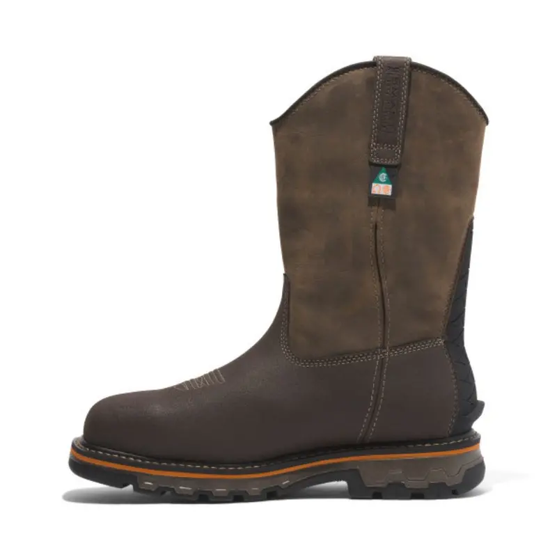 Timberland Pro® True Grit Men's Pull-On Waterproof Composite Toe Safety Boot Tb0a5u6y214 - Brown 5