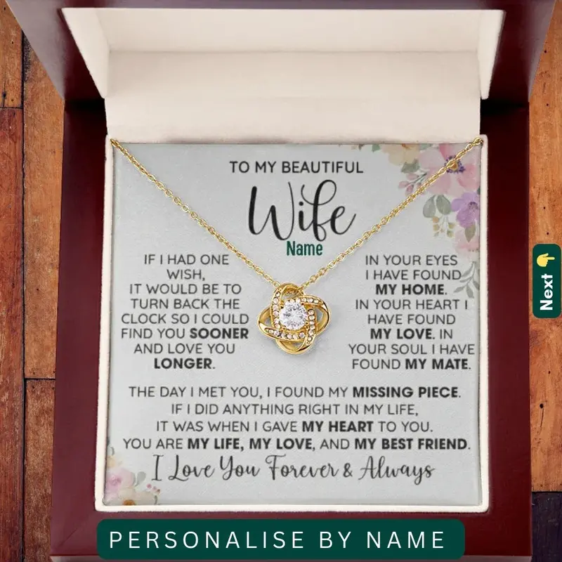 To My Beautiful Wife — A Necklace She’Ll Treasure Forever 1